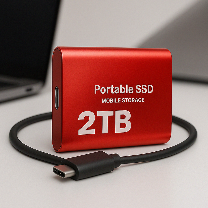 Ekstern 2 TB SSD med høj hastighed