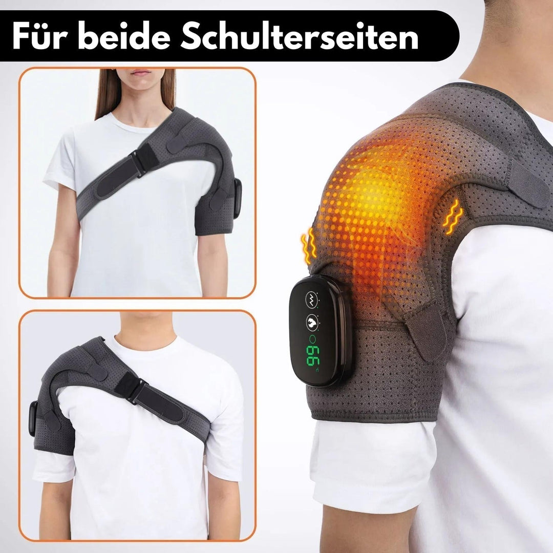 Bærbart skuldermassageapparat med varmeterapi – ThermoFlex Pro