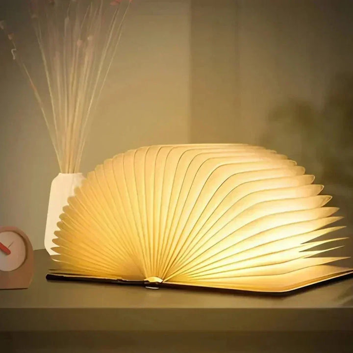 Foldbar boglampe med varmt LED-lys - StoryGlow