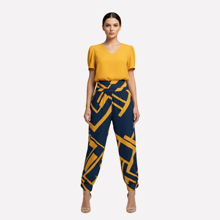 Tabea – Stilfuld, elegant jumpsuit med print til kvinder
