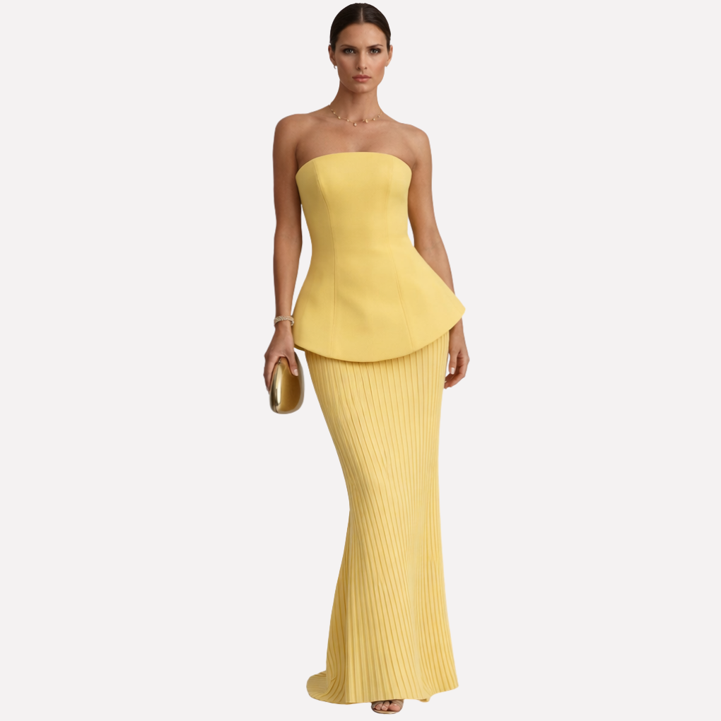 Stropløs Maxi Kjole – Elegant & Tidløs