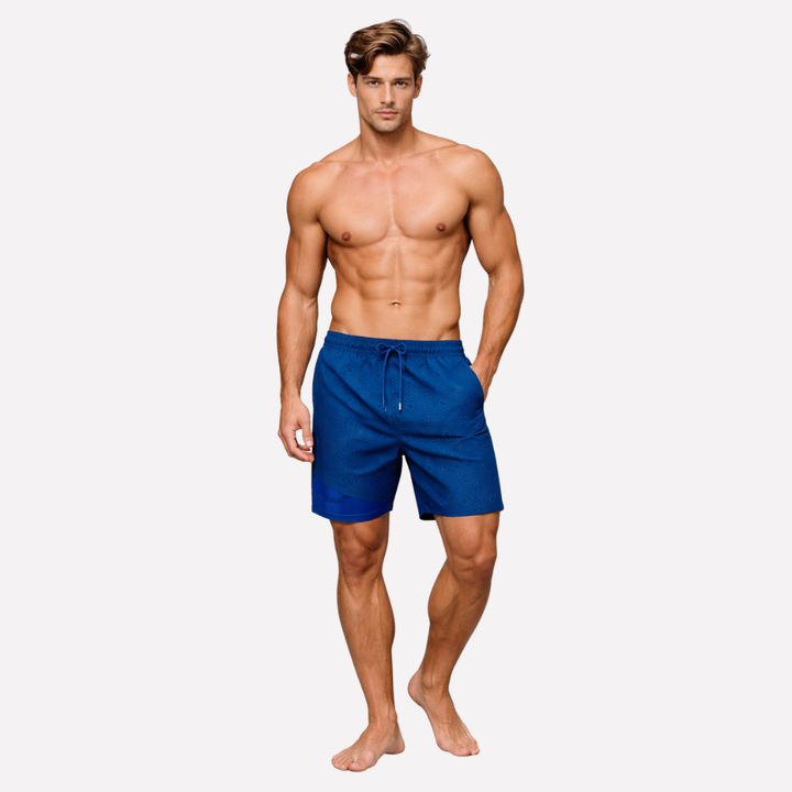 Trendy Mænd Swim Shorts med Foer og Telefon Lomme