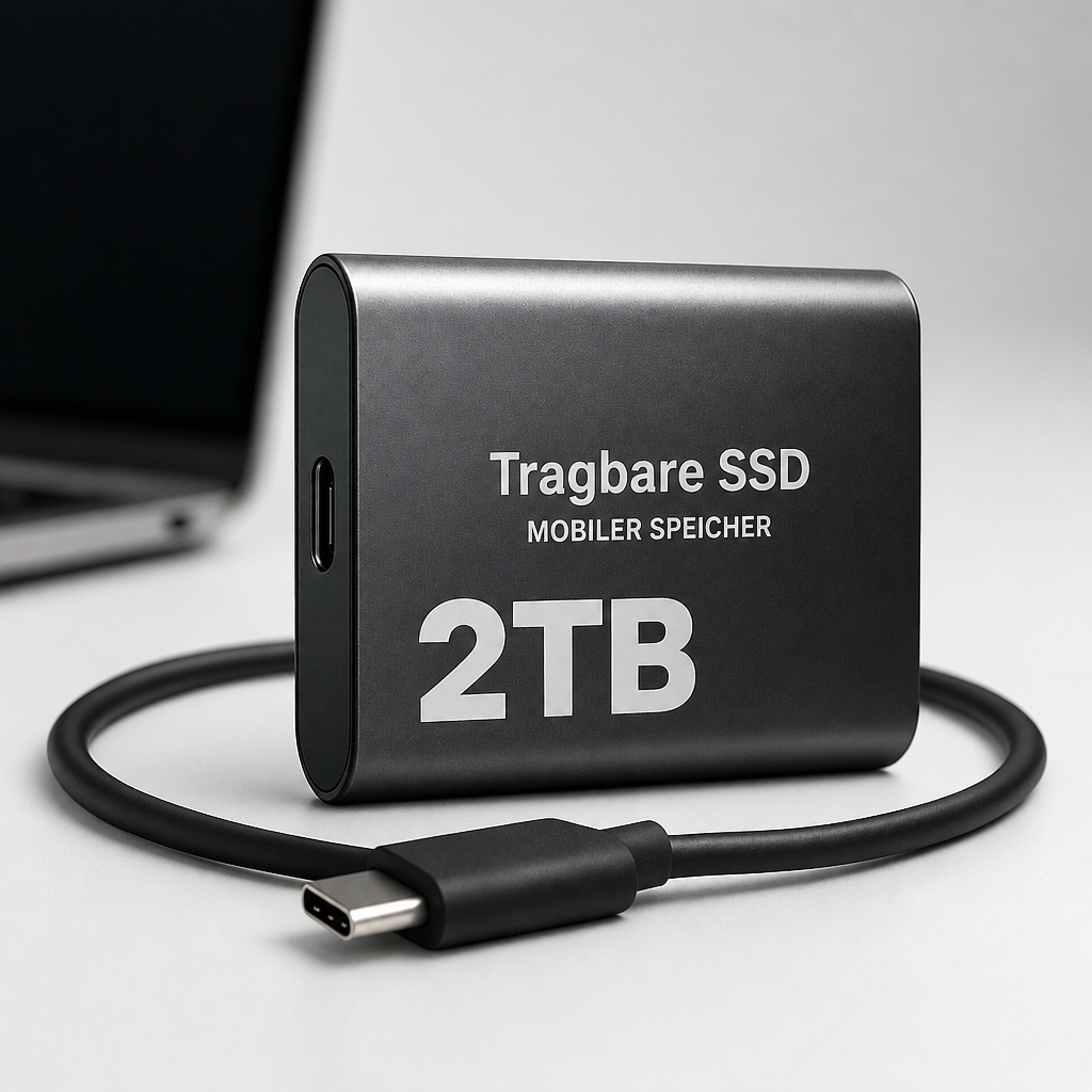 Ekstern 2 TB SSD med USB-C og høj hastighed