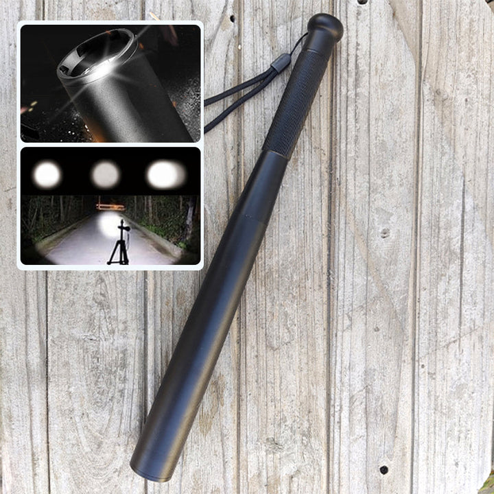 LED-lygte i form af et baseballbat | Aluminiumslegering, 3 lystilstande | Nød- og hverdagsbrug