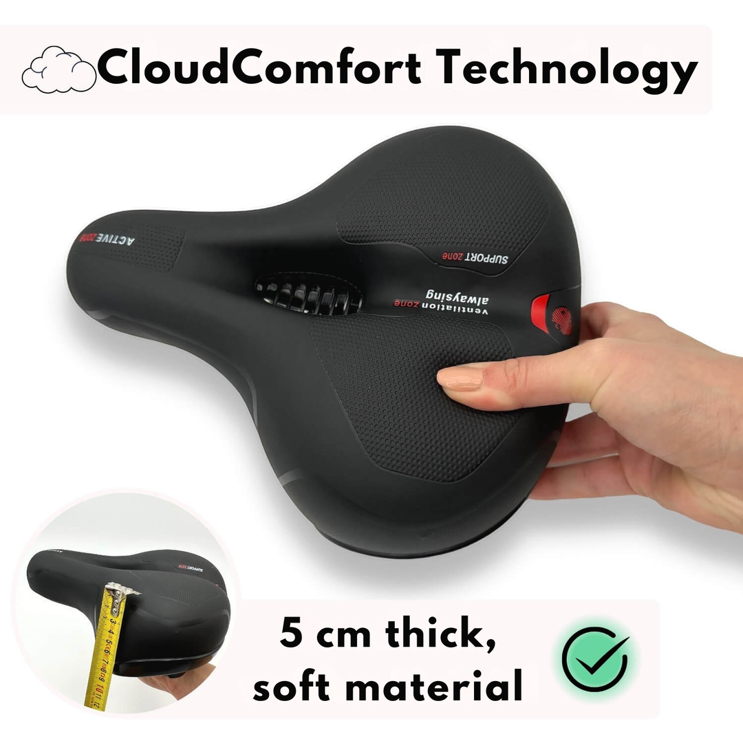 Cykelsadel | Ergonomisk komfort | Stødabsorberende design