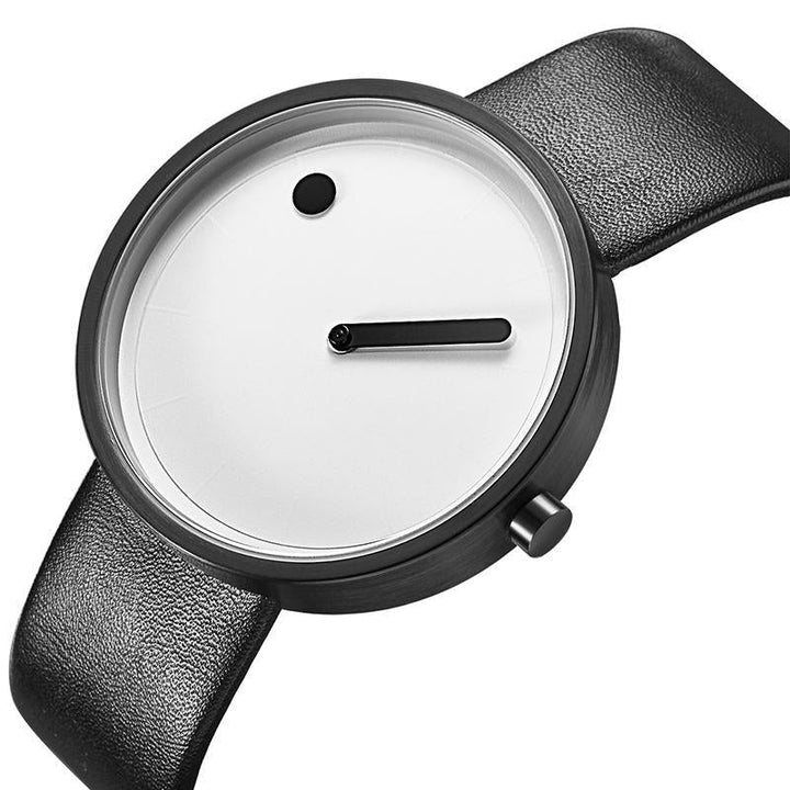 IcoolGadgets quartzur til mænd, luksus, fritid, sort, japansk quartzur, moderigtigt designerur, enkelt, maskulint