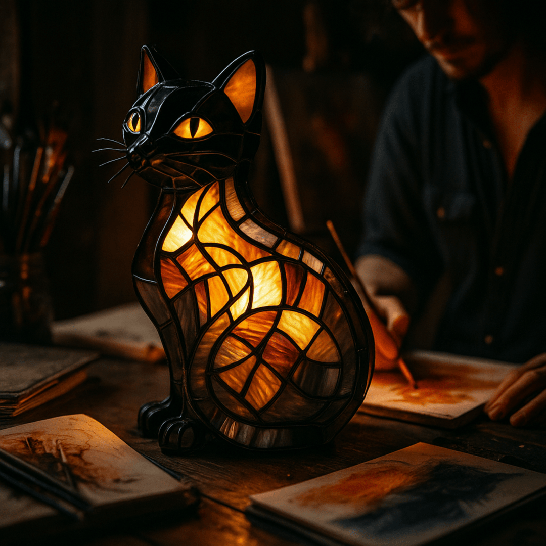 FELILUX – Legende LED-natlampe med kat-design og blødt ambientelys