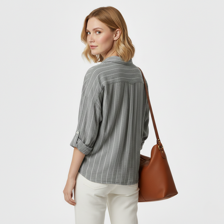 Stribet Bluse