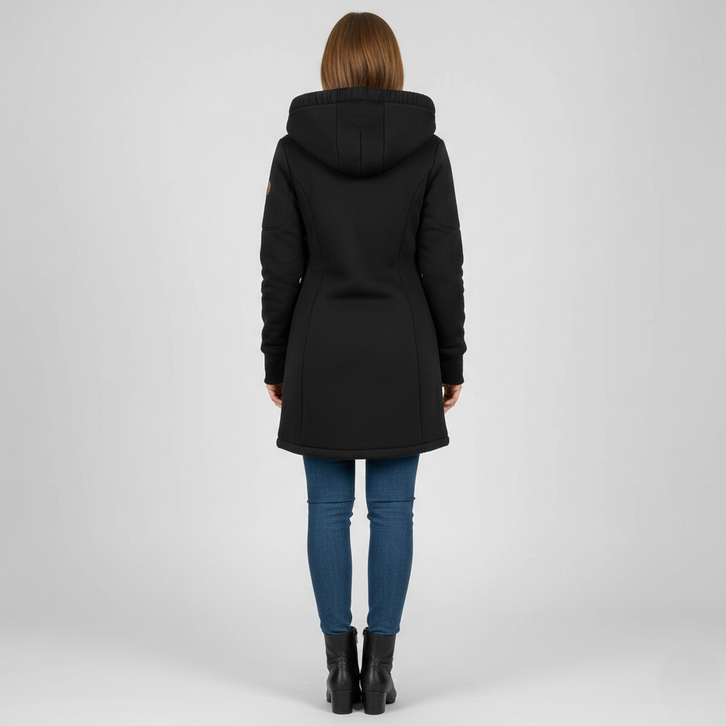 Stilfuld Zip-Up Jakke med Hætte til Kvinder