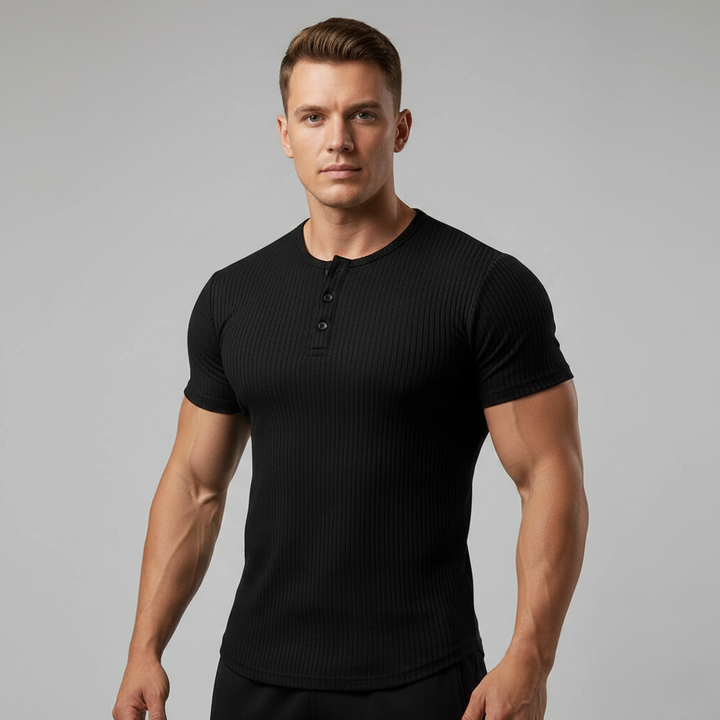 Henley T-shirt med slim fit