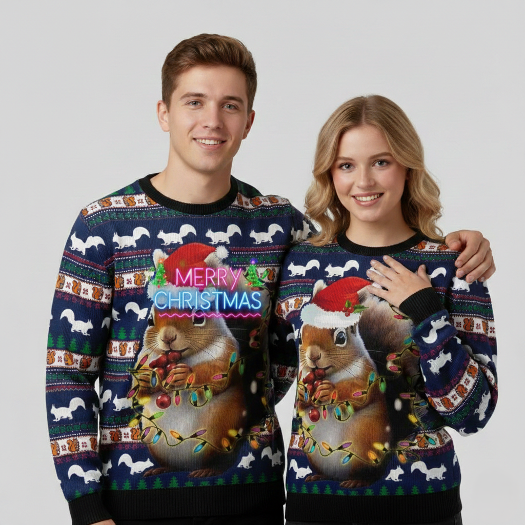 Unisex neon juletrøje