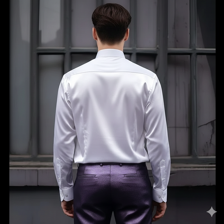 Mænds Skinnende Business-Style-Shirt