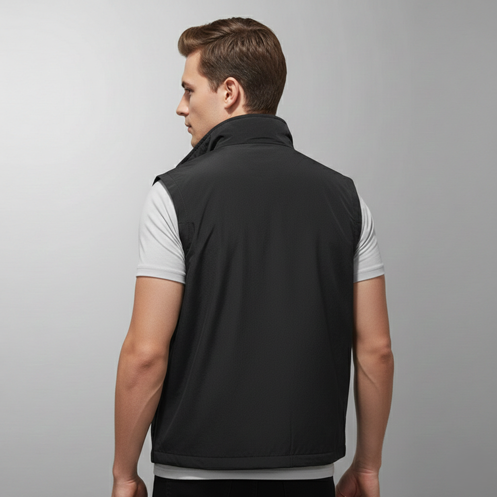 Åndbar Multi-Lomme Vest for Mænd