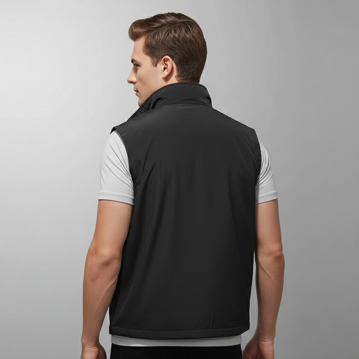 Åndbar Multi-Lomme Vest for Mænd