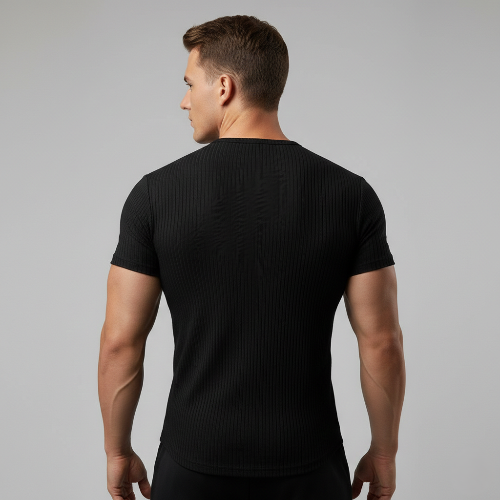 Henley T-shirt med slim fit