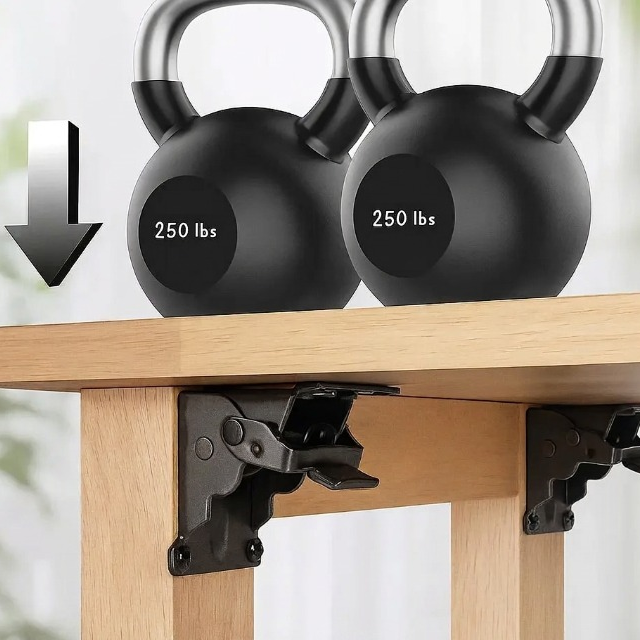 Foldbare bordbenholdere 90° med autolås – sæt med 2, tåler op til 225 kg