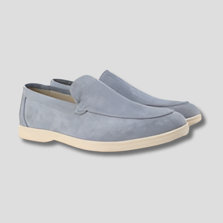 Herre-loafers i ruskind