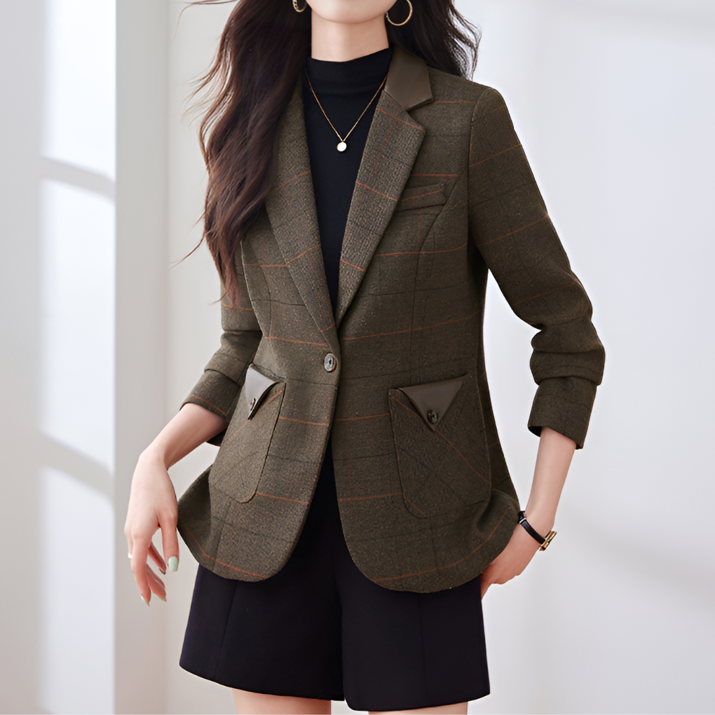 Koreansk-inspireret blazer med én knap