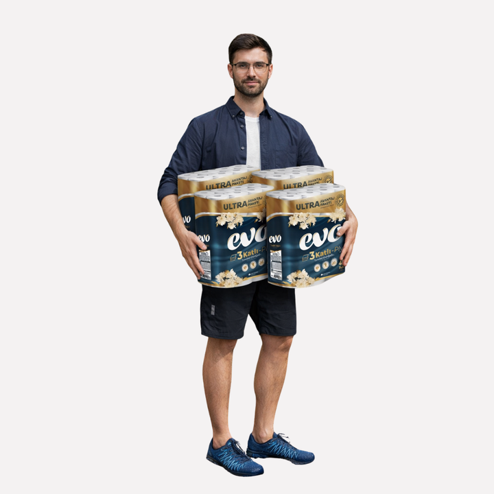 120x luksuriøse Evo-toiletruller, 3-lags