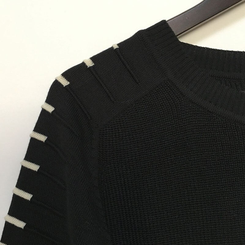Strikket herresweater med stribedetaljer – Lukas Efterårsudgave