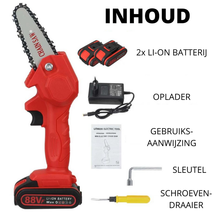 HandyPRO batteridrevet elektrisk kædesav | Kraftfuld og hurtig til beskæring og savning!