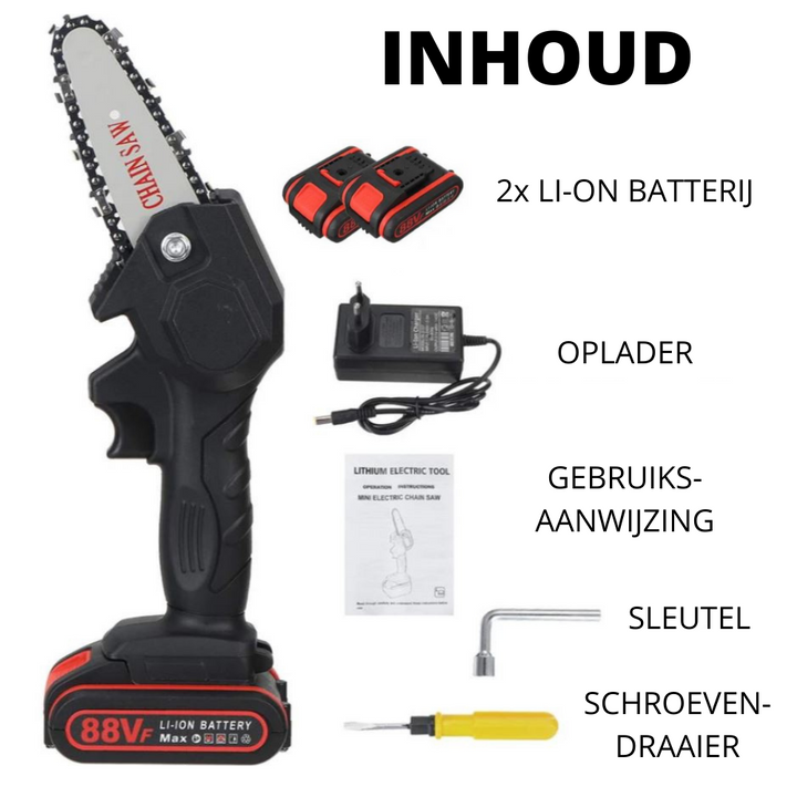 HandyPRO batteridrevet elektrisk kædesav | Kraftfuld og hurtig til beskæring og savning!