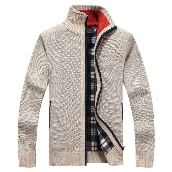 Foret strikvest med lynlås til mænd - Victor