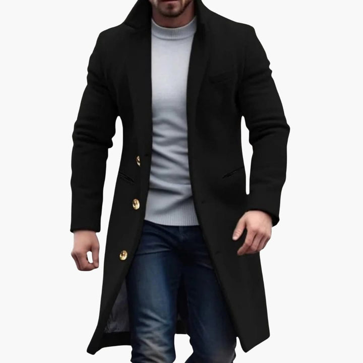 Herre Lang Frakke – Knappliste Stil