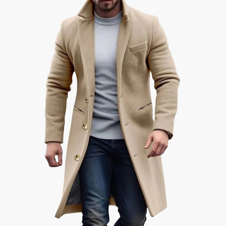 Herre Lang Frakke – Knappliste Stil