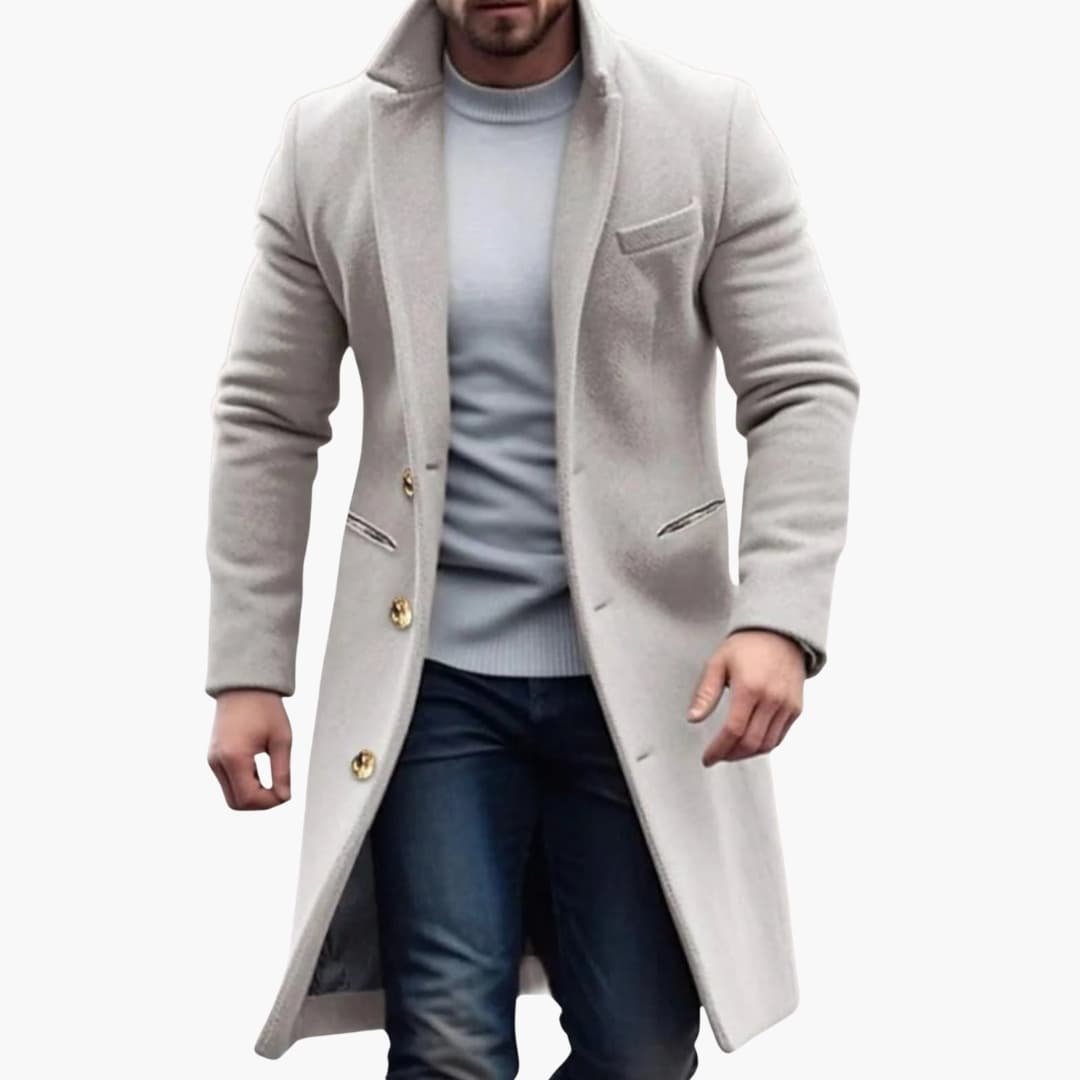 Herre Lang Frakke – Knappliste Stil