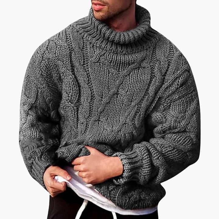 Herre Turtleneck Sweater – Klassisk Strik Pullover