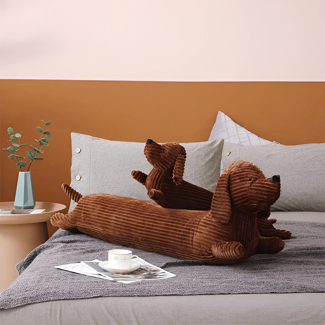 Ergonomisk pude i plys, gravhund – DaxiRest