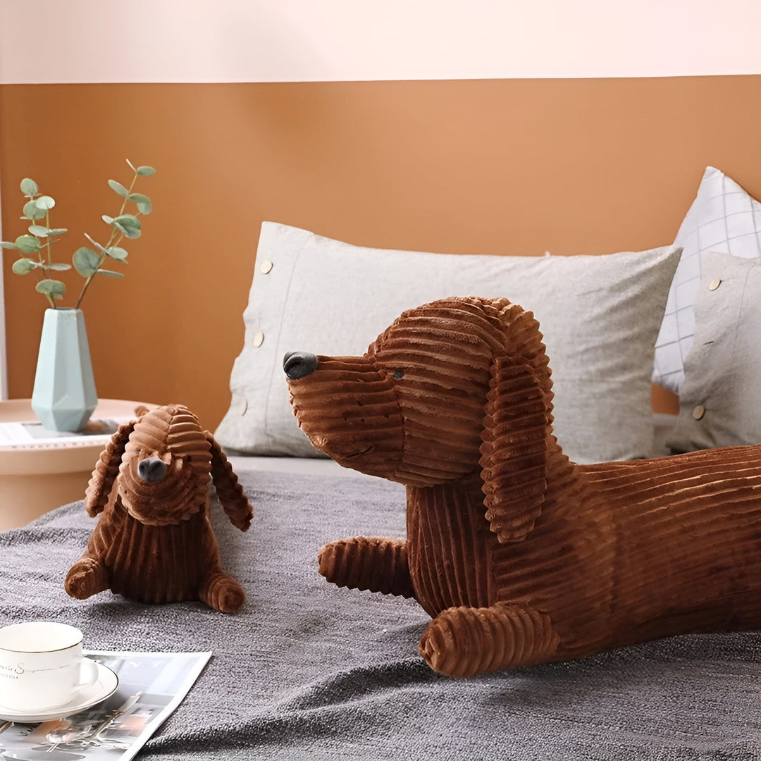 Ergonomisk pude i plys, gravhund – DaxiRest