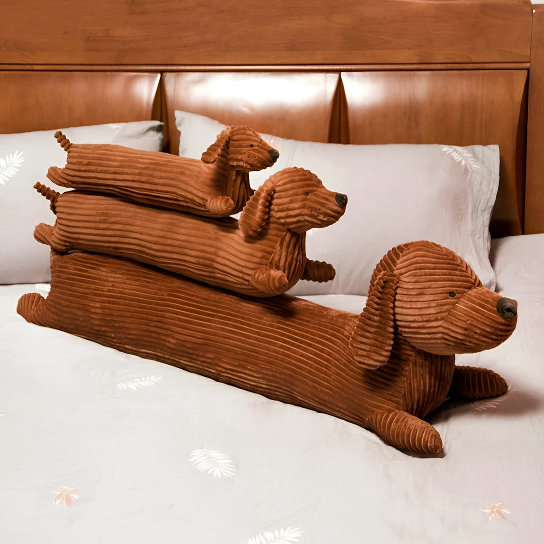 Ergonomisk pude i plys, gravhund – DaxiRest