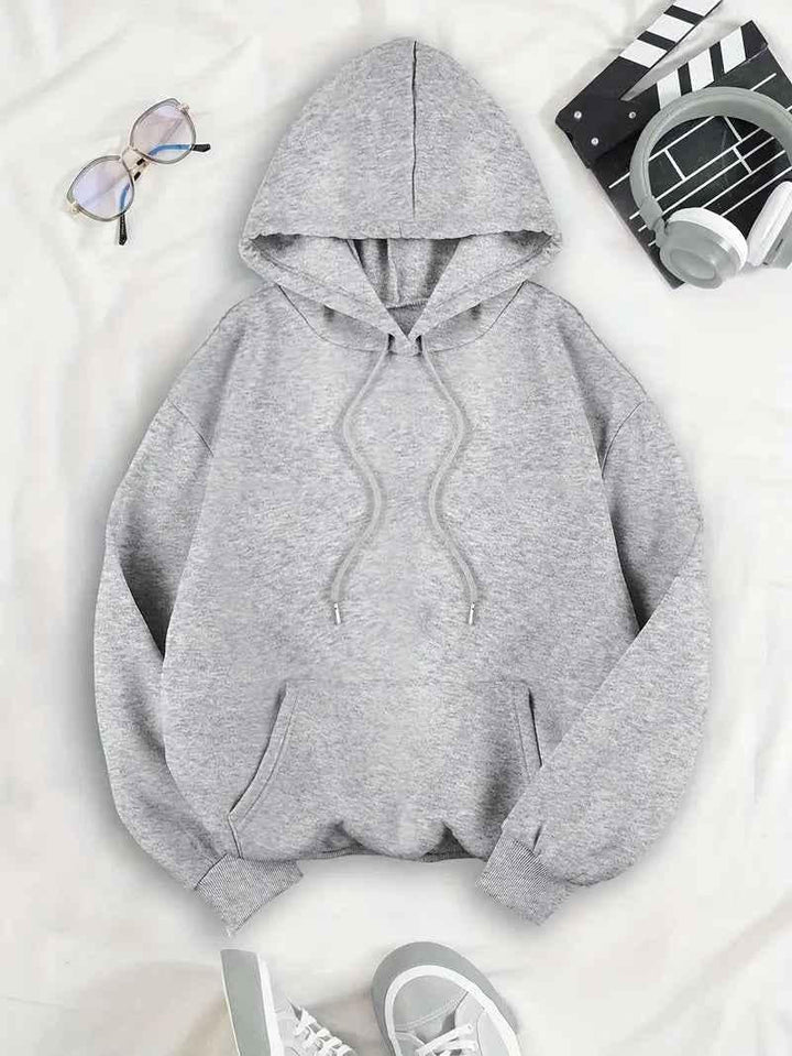 Hoodie til damer med leopard-stjerne-print på ryggen og pæn finish