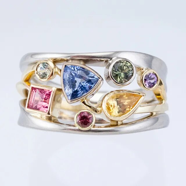 Elegant zirkoniaring med vintageudtryk