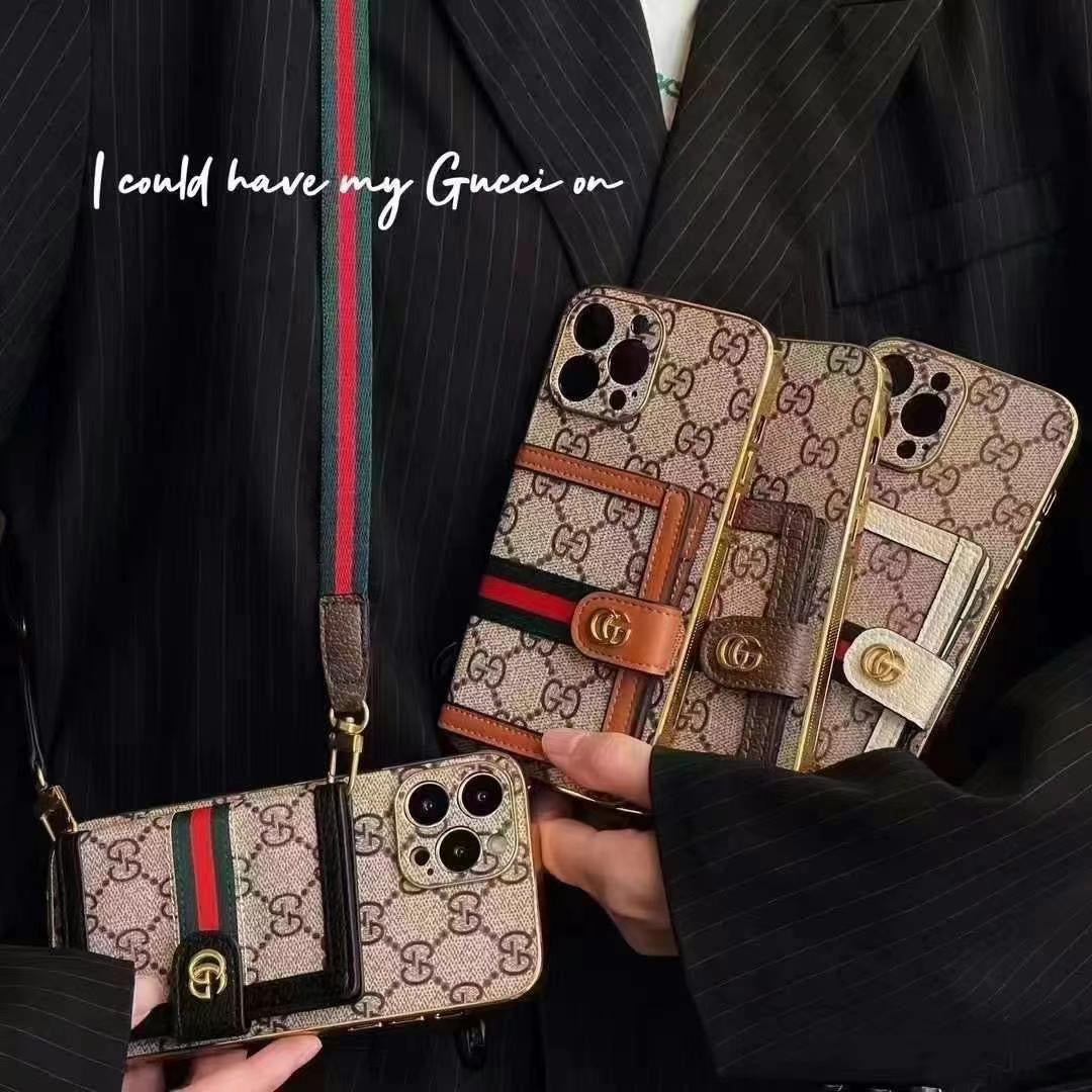 Luksus iPhone-cover med skuldertaske