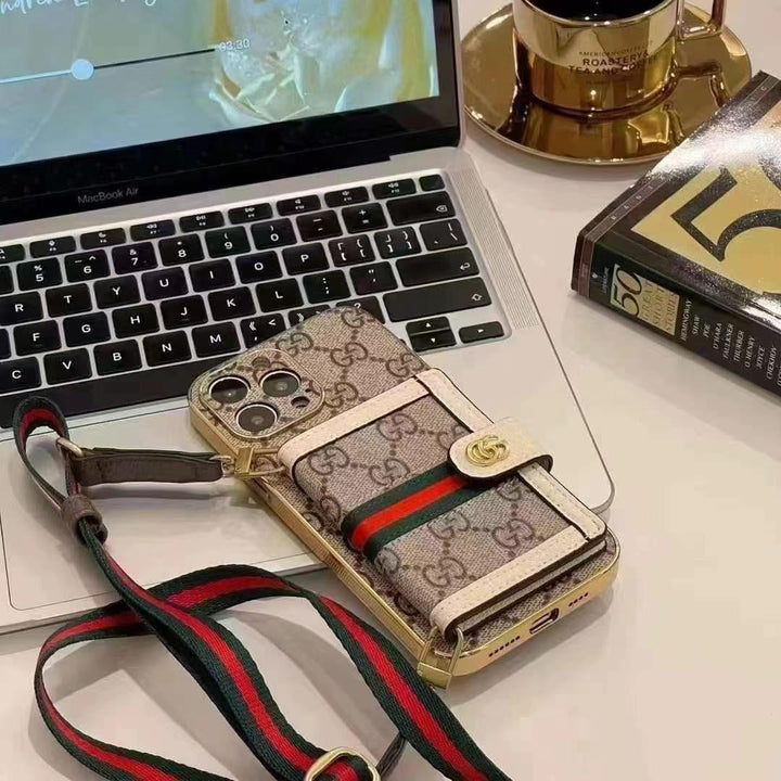 Luksus iPhone-cover med skuldertaske