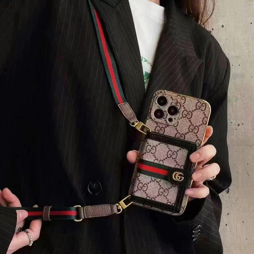 Luksus iPhone-cover med skuldertaske