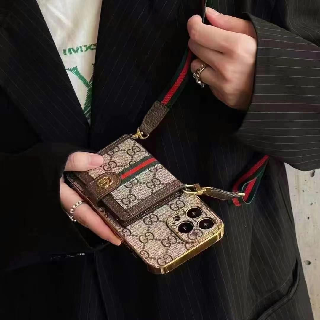 Luksus iPhone-cover med skuldertaske