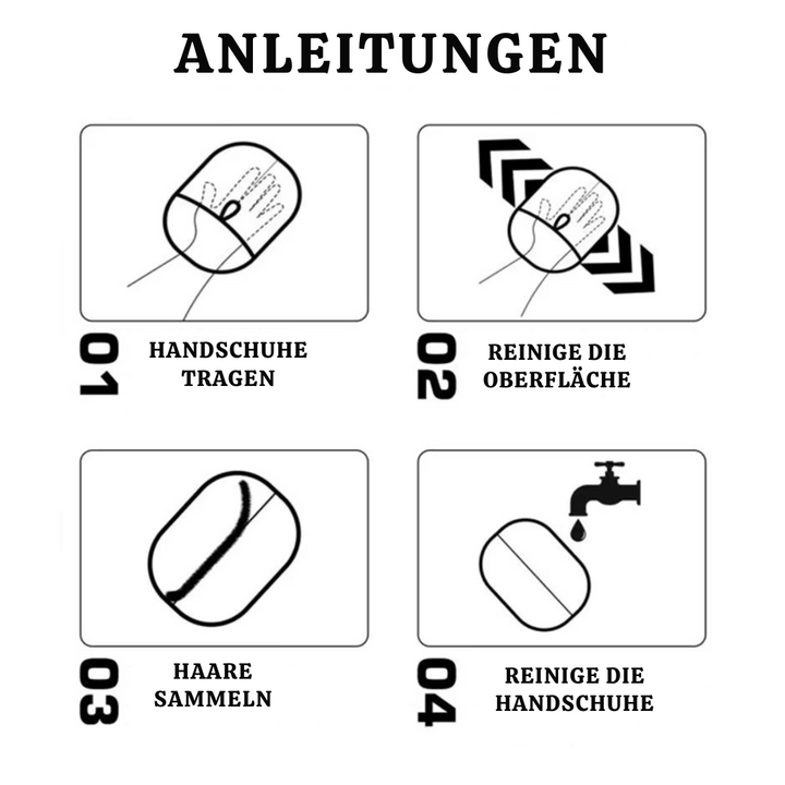 2+2 gratis | FurFree™ | handsker til fjernelse af dyrehår