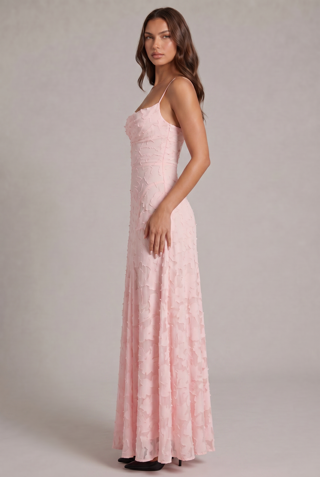 Olivia maxikjole - Elegant aftenkjole med blomstermønster
