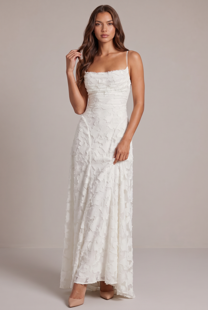 Olivia maxikjole - Elegant aftenkjole med blomstermønster
