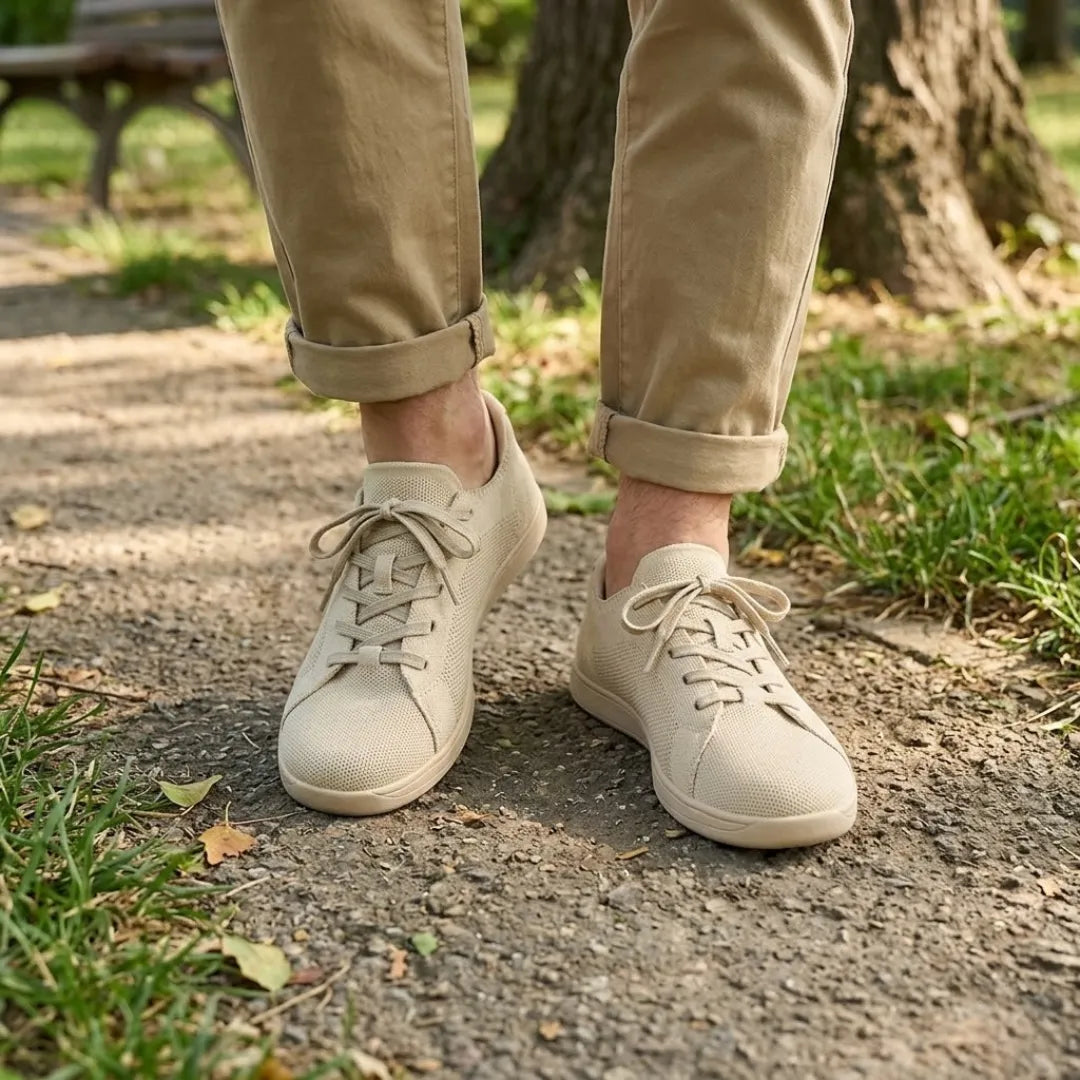 Unisex barfodssneakers med bred tåbox og åndbart mesh