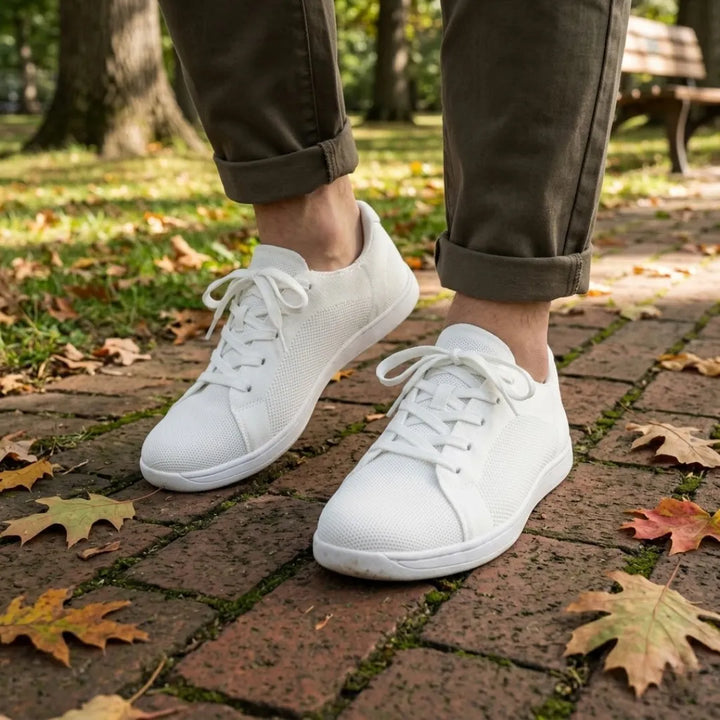 Unisex barfodssneakers med bred tåbox og åndbart mesh