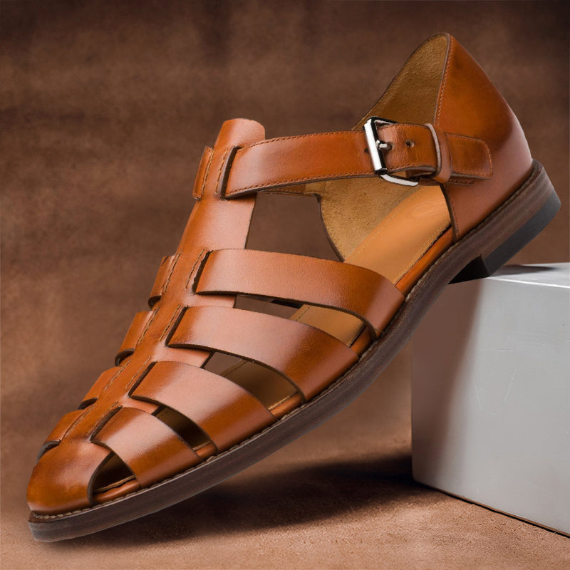 Mænd ' s Premium Læder Sandaler