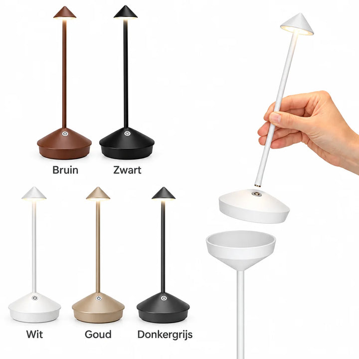 Trådløs LED-lampe | Dæmpbar touchlampe på batterier