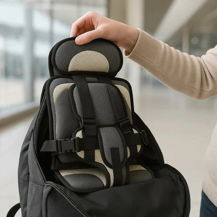Autostol til børn | Sammenklappelig rejsestol til rejsen | Hurtig montering med selesystem | GoSeat