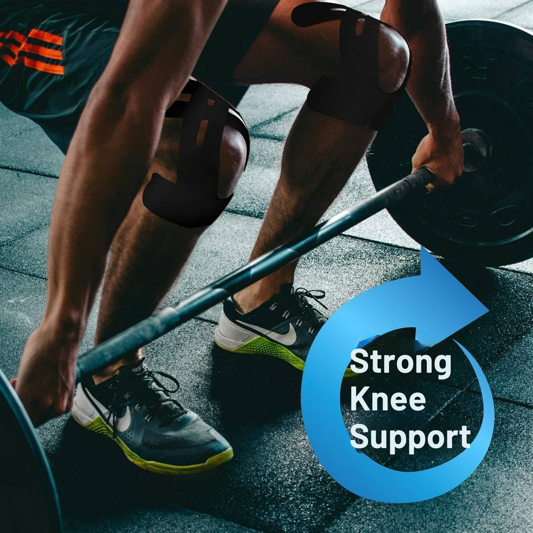 Knæbandage | Færdigskåret kinesiotape | Åndbar knæstøtte | Flexify