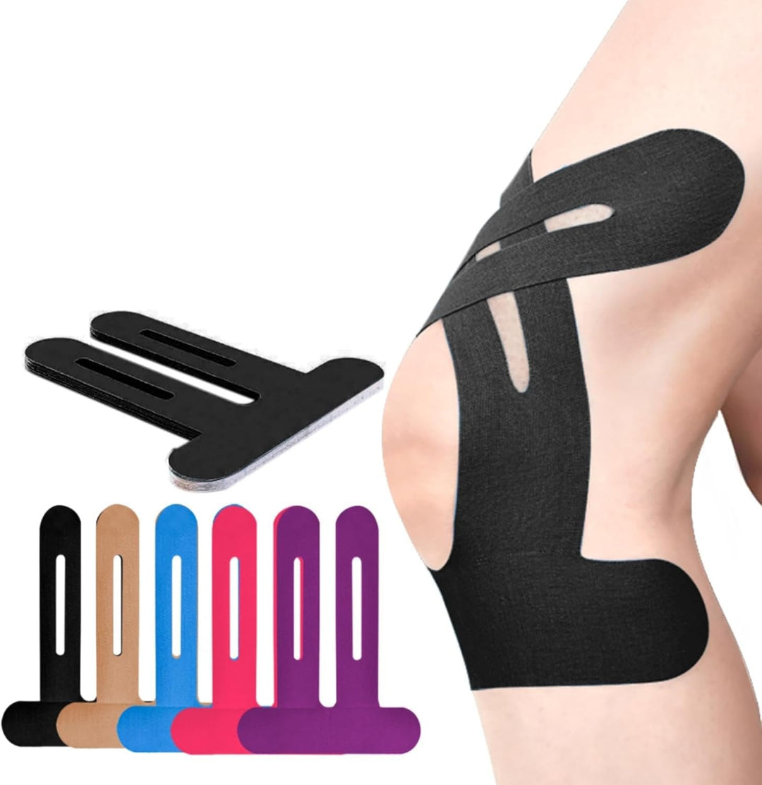 Knæbandage | Færdigskåret kinesiotape | Åndbar knæstøtte | Flexify